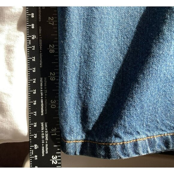 Duluth Trading Co Mens Dark Wash Denim Heavy Cotton Workwear Blue Jeans-44”x32” - Picture 9 of 12